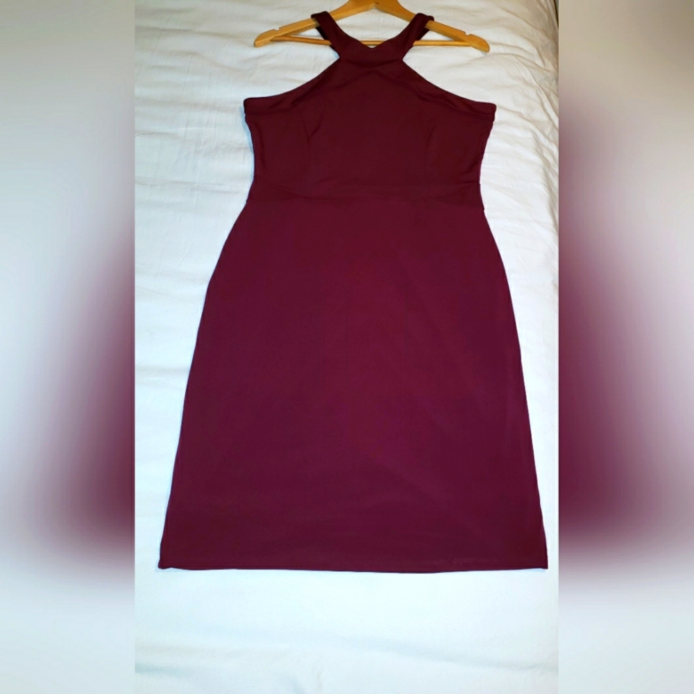 Halter Cocktail Dress Size 8 Purple